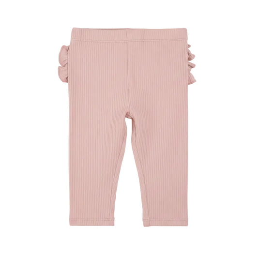 Blush Pink Ribbed Leggings