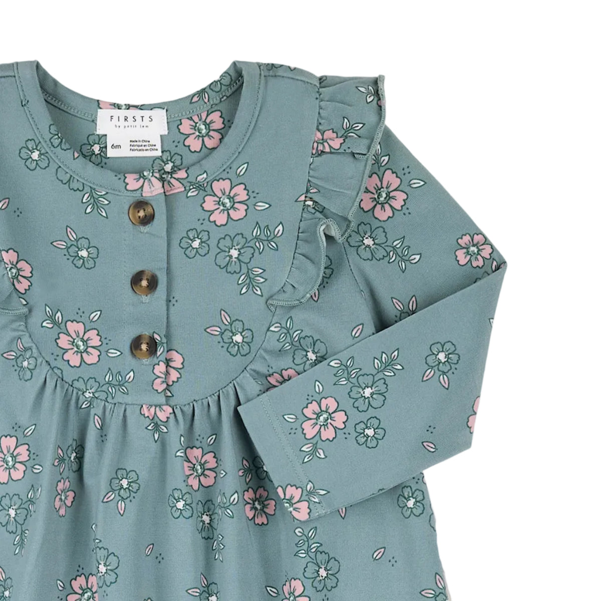 Autumn Bouquet Jersey Dress Set cropped flat lay