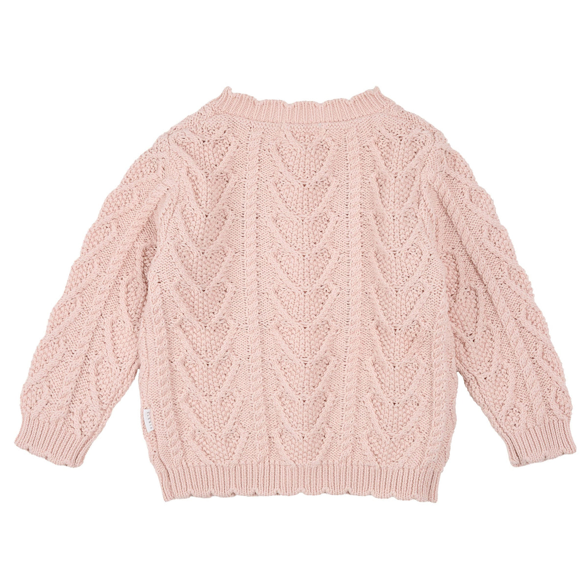 Pink Skates Cardigan back flat lay