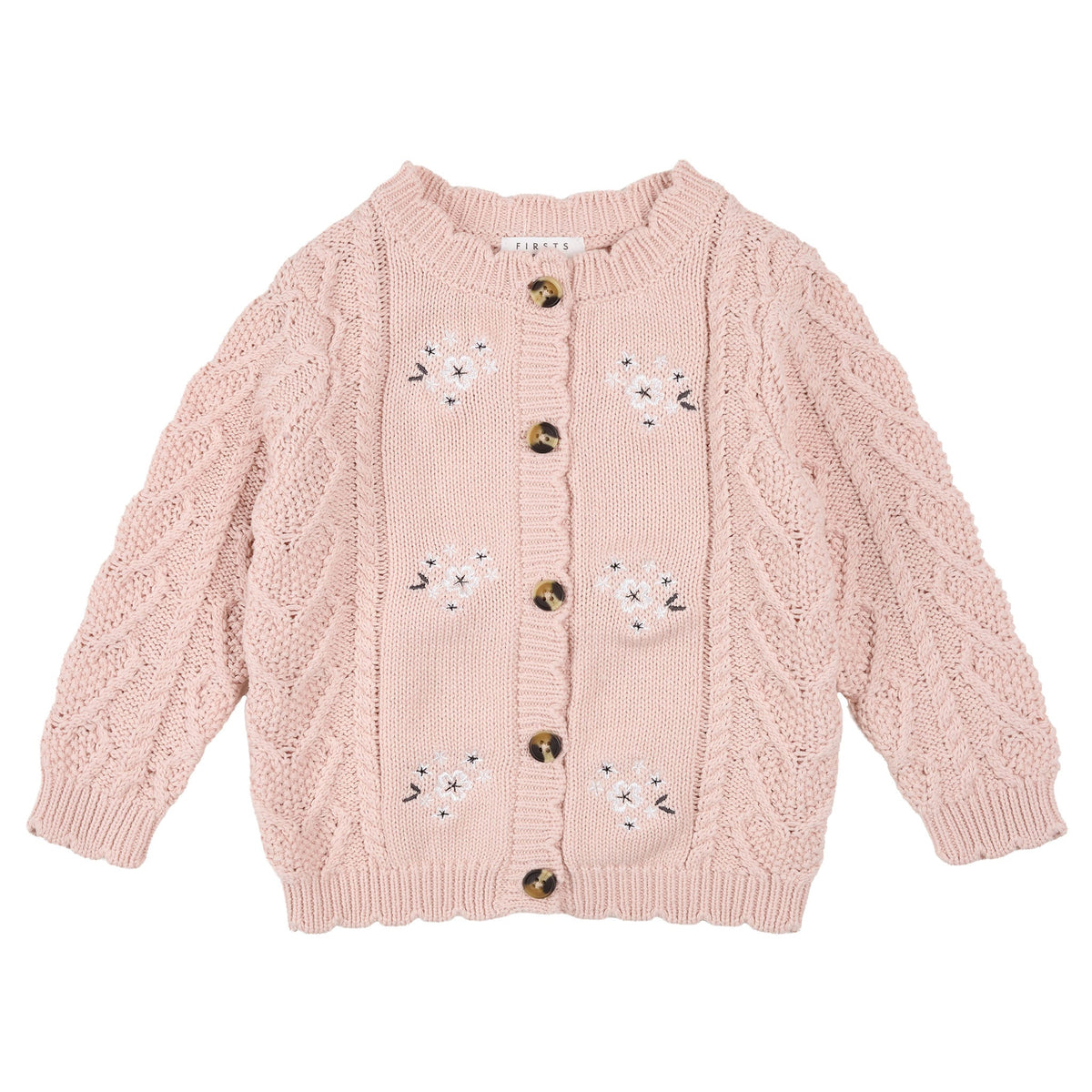 Pink Skates Cardigan flat lay