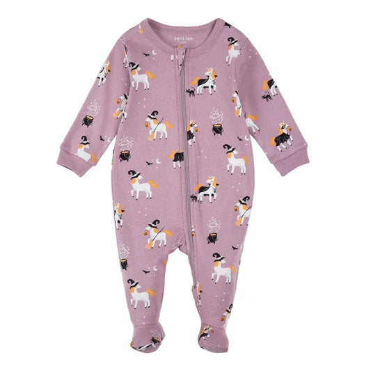 Dusty Purple Footed Sleeper Knit