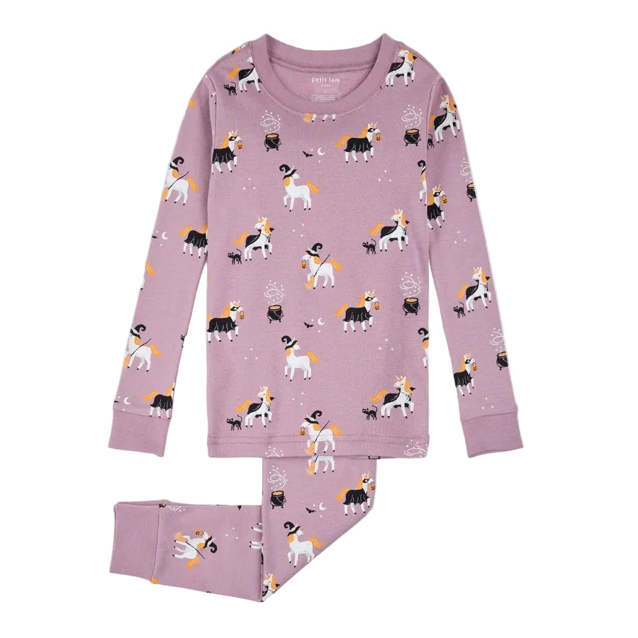 Dusty Purple Long Sleeve Top And Pant PJ Set