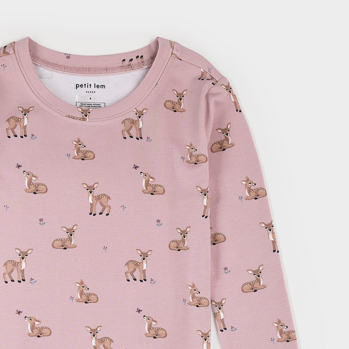 Fall Fawn Print on Twilight LunaKnit PJ Set