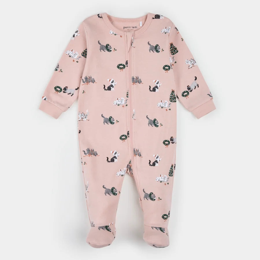 Meowy & Bright Pink Footed Sleeper