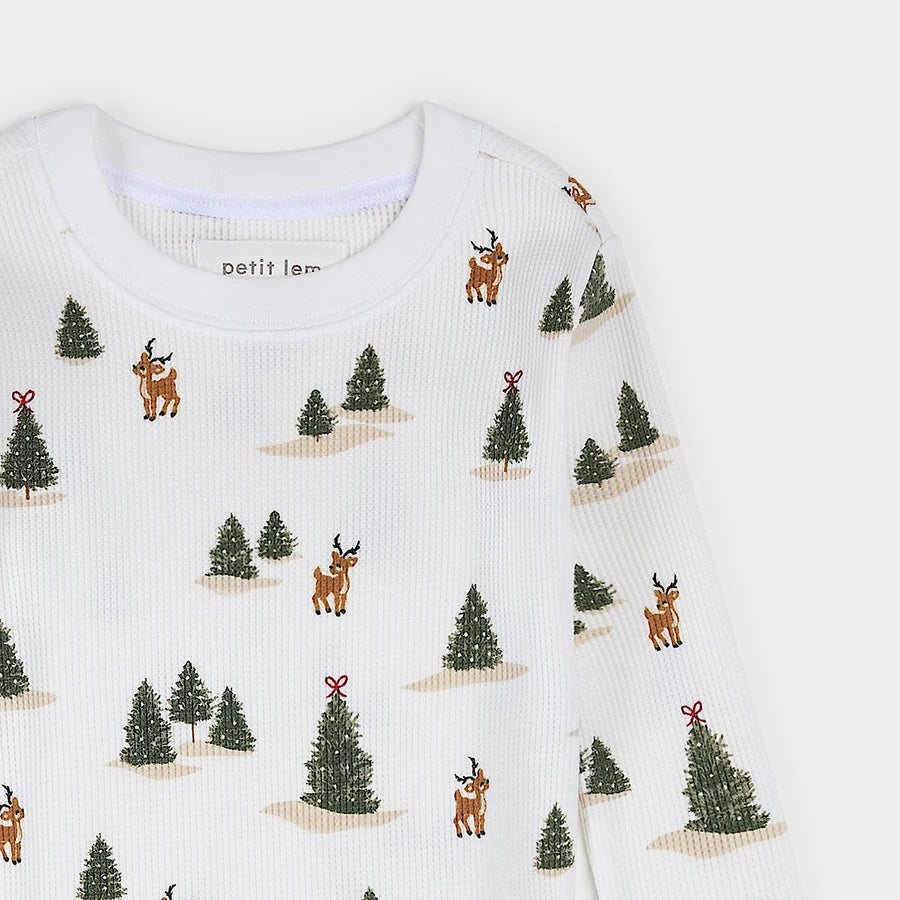 Winter Wonderland White Thermal Pj Set