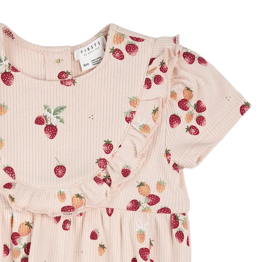 Sweet Strawberries S/S Knit Onesie