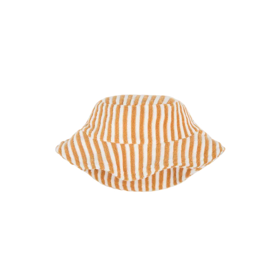 Yellow Gold Striped Knit Hat