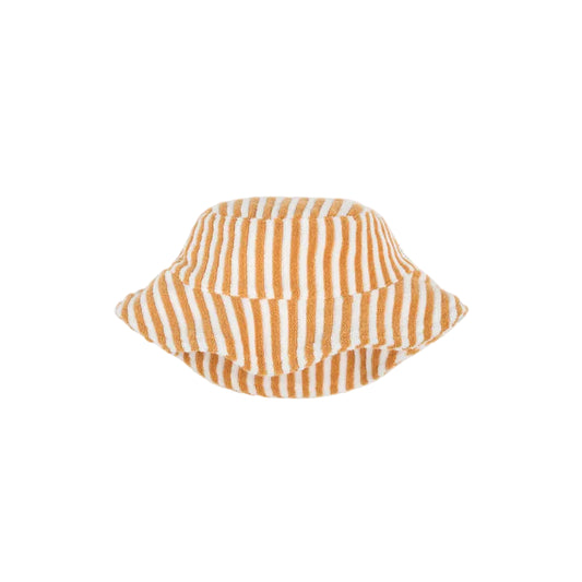 Yellow Gold Striped Knit Hat