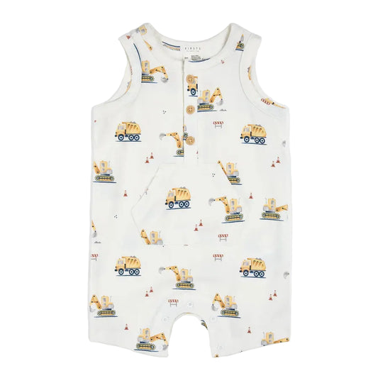 Organic Construction Zone Tank Romper