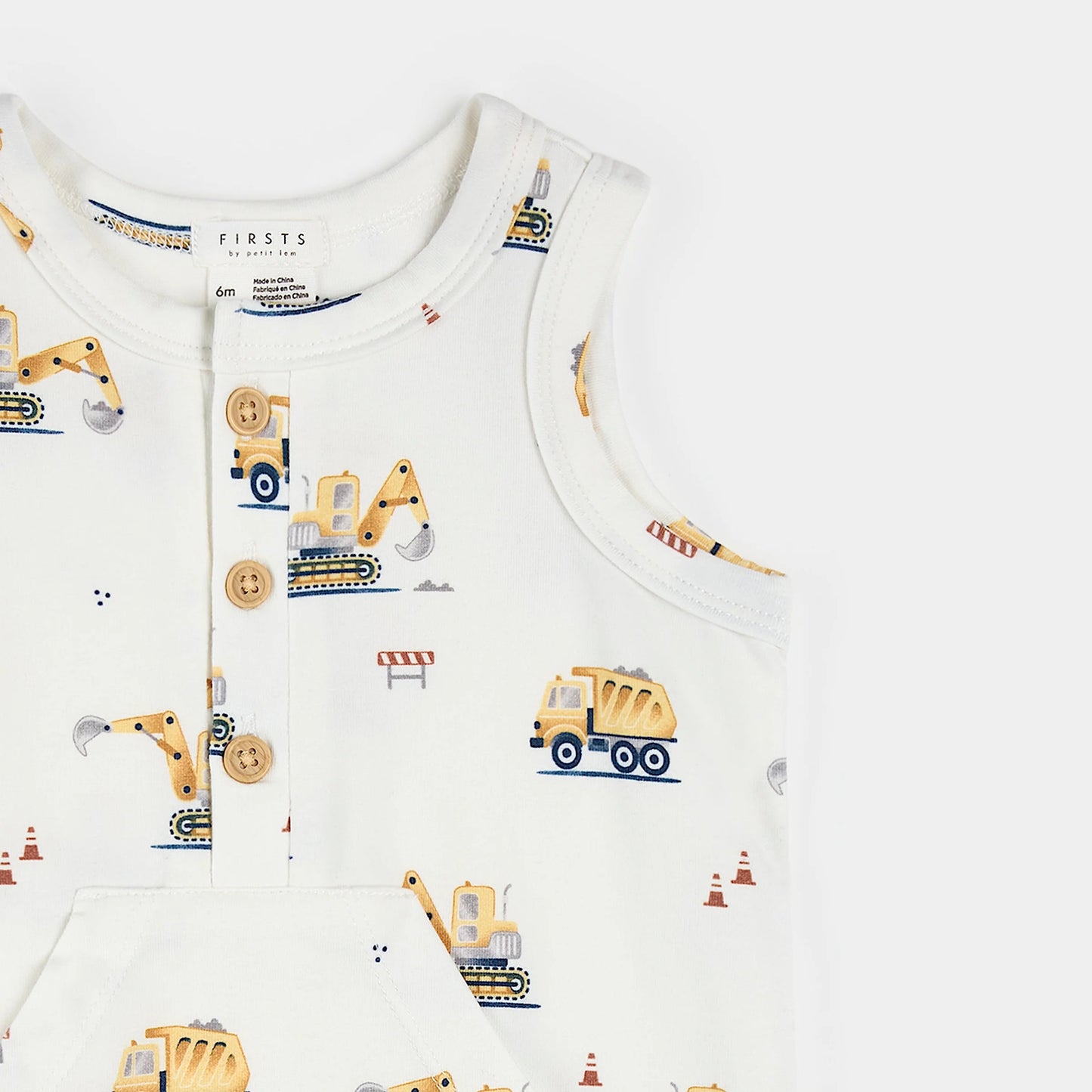 Organic Construction Zone Tank Romper