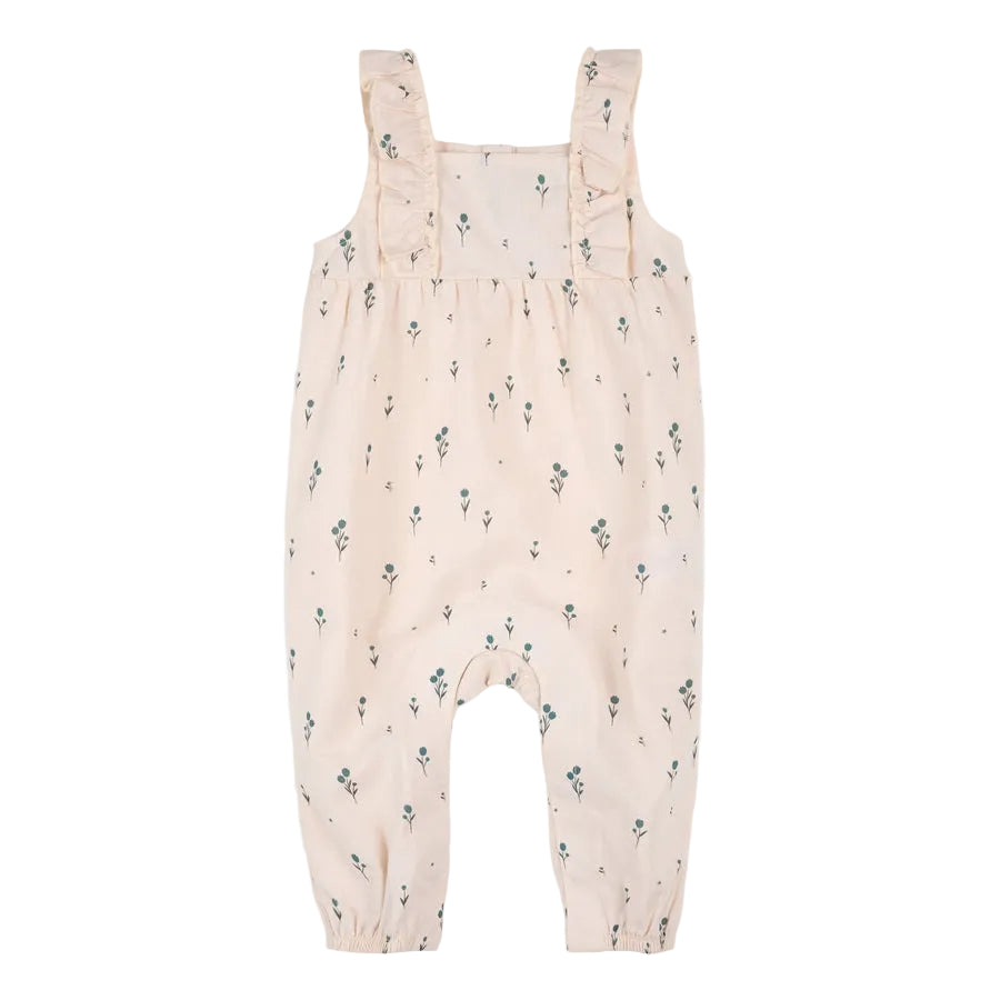 Blue Tulips on Light Pink Cross Hatch Playsuit