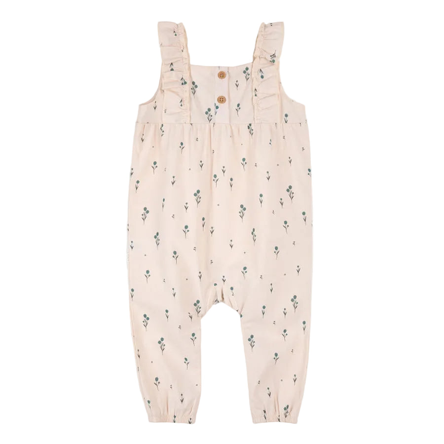 Blue Tulips on Light Pink Cross Hatch Playsuit