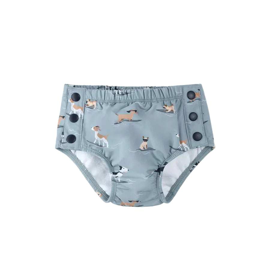 Surfing Pups Blue Swim Diaper