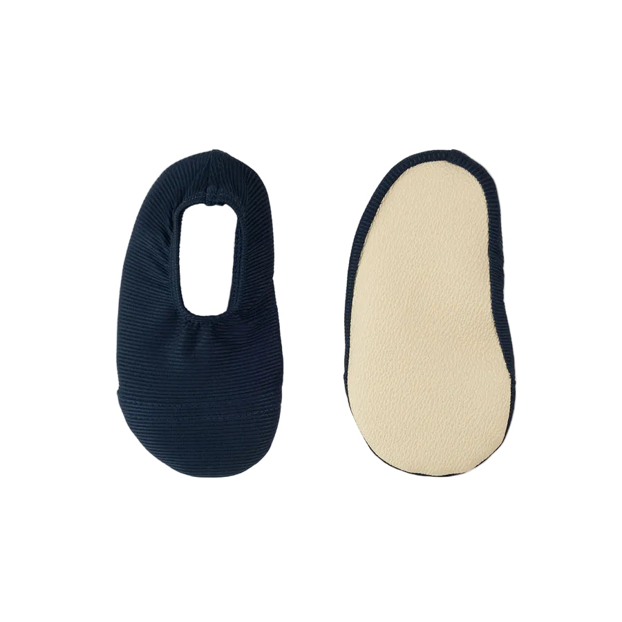 Navy Ribbed Swim Slippers