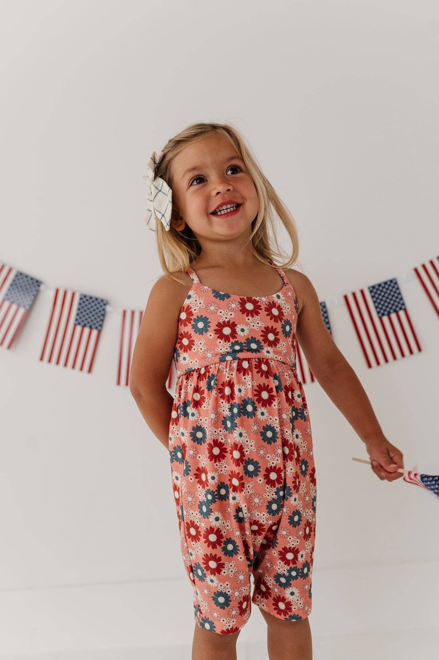 Zoey Daisy Tie-Back Romper