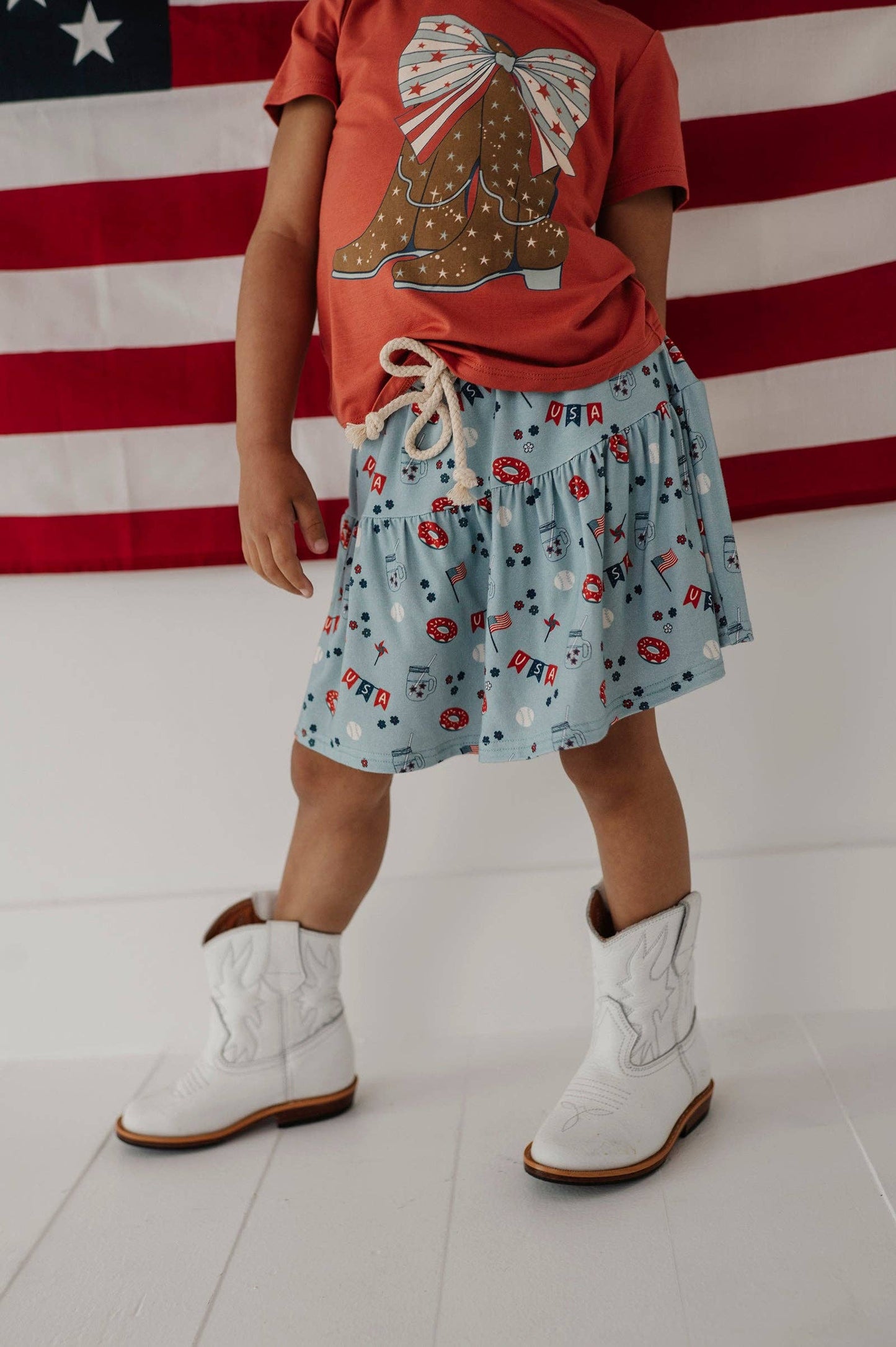 USA Summer Bamboo Skort