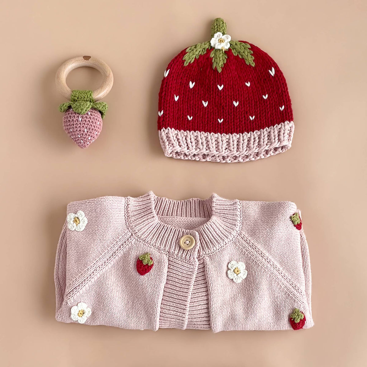Organic Cotton Strawberry Beanie