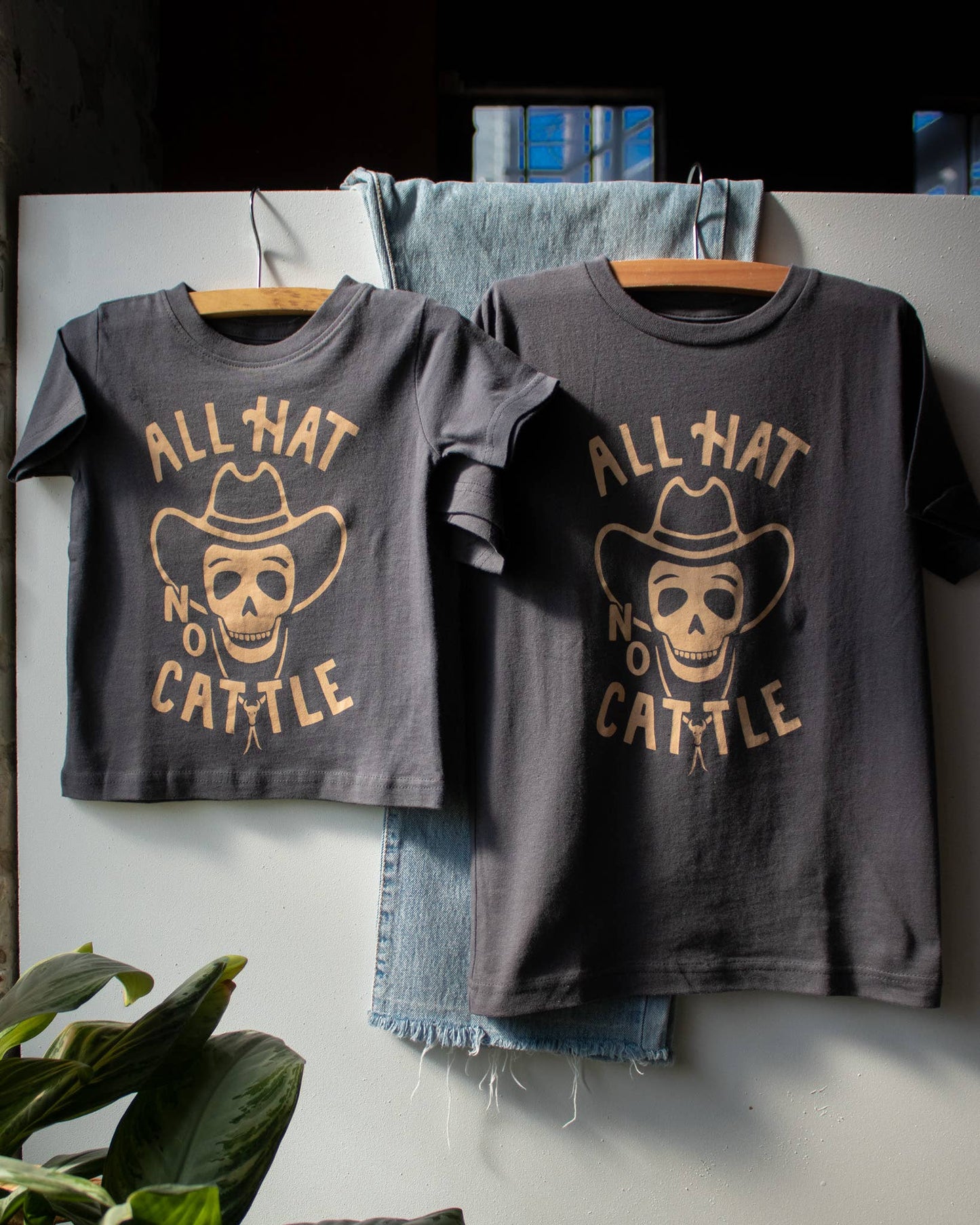 All Hat No Cattle Western Kids Tee