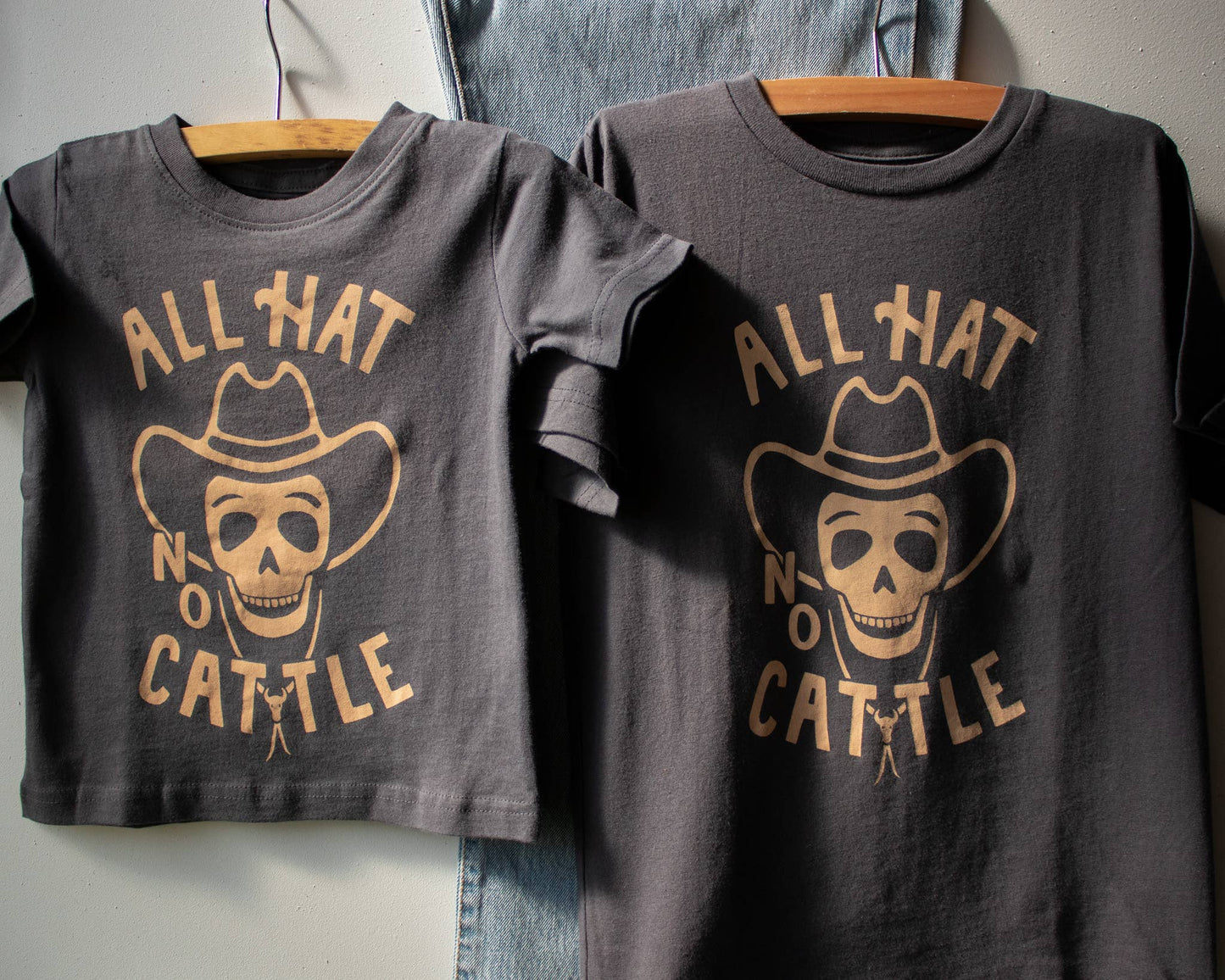 All Hat No Cattle Western Kids Tee