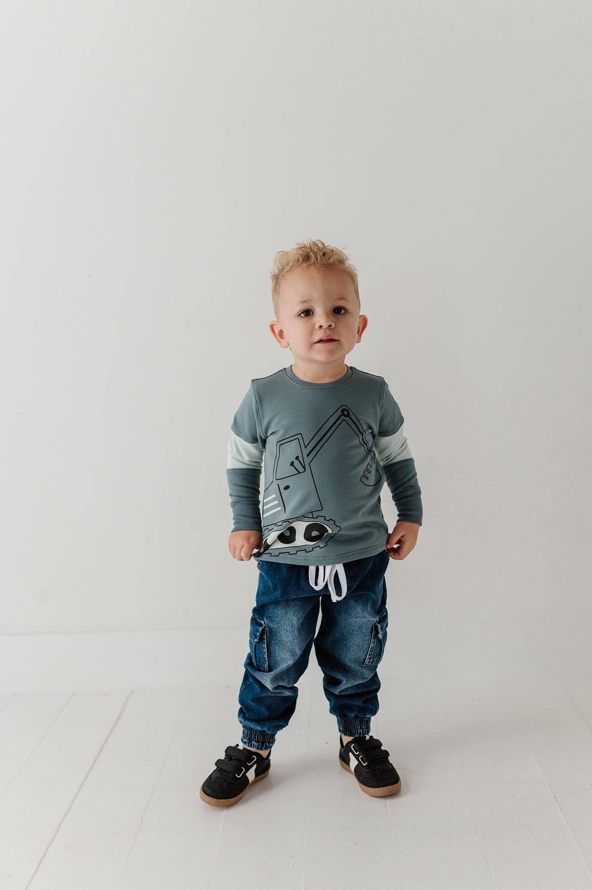 Dark Blue Wash Denim Jogger