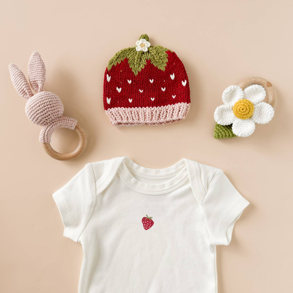 Organic Cotton Strawberry Beanie
