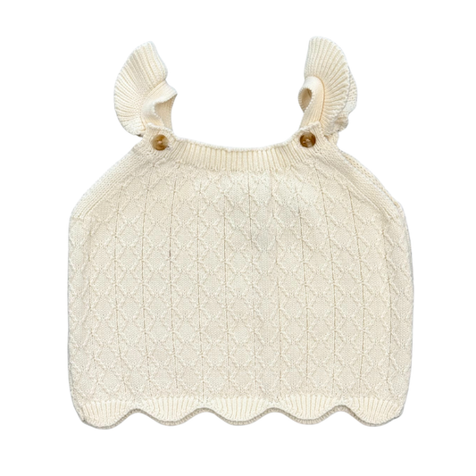 Cream Knit Sweater Tank