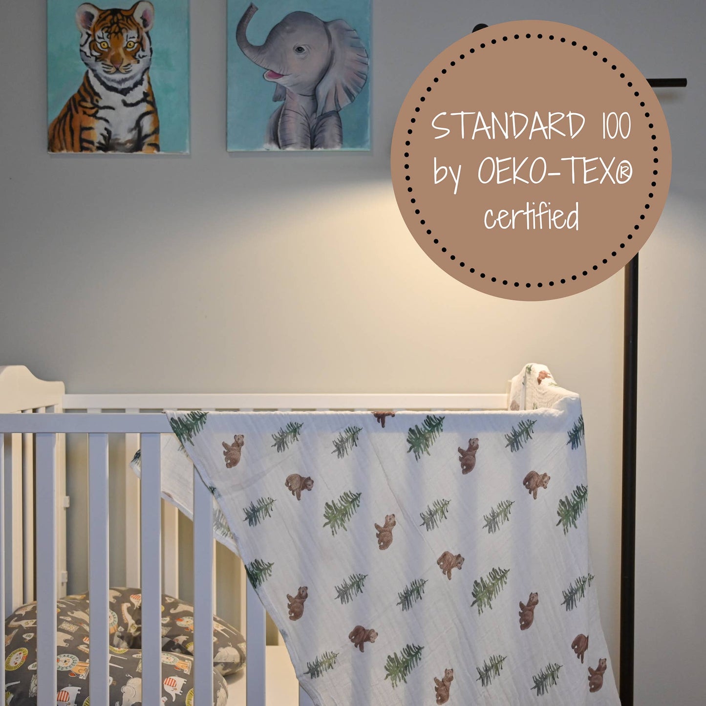 Bear Cub Baby Muslin Swaddle Blanket