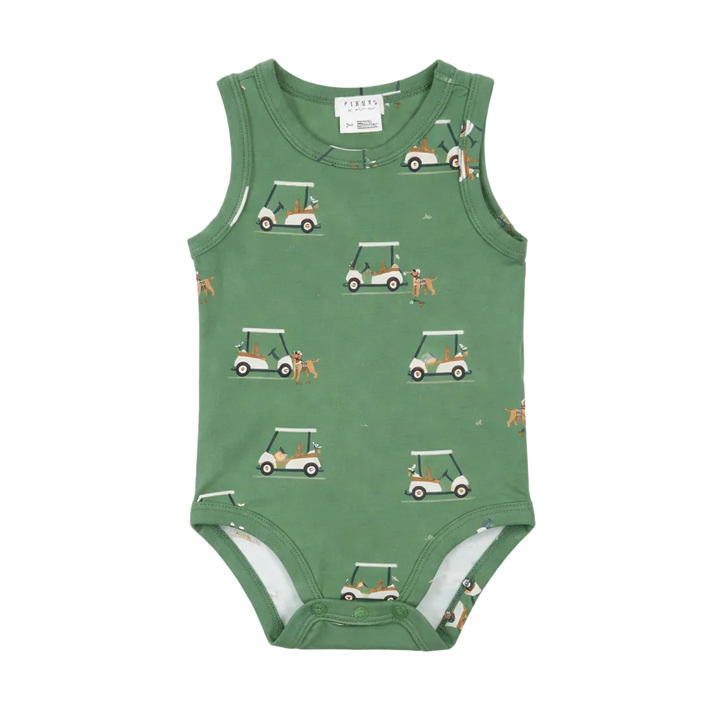 Golf Cart Green Tank Top Onesie