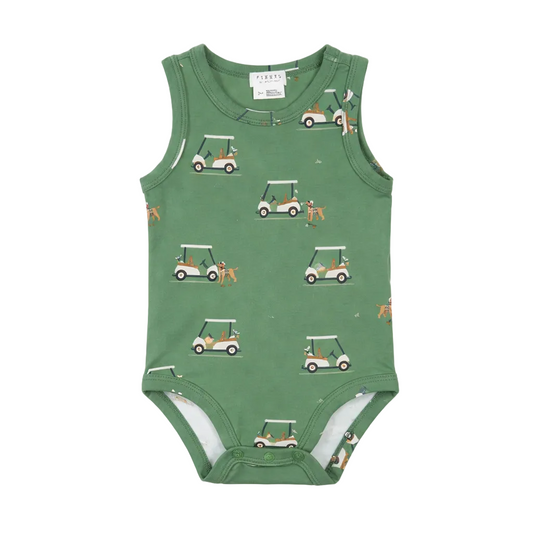 Golf Cart Green Tank Top Onesie