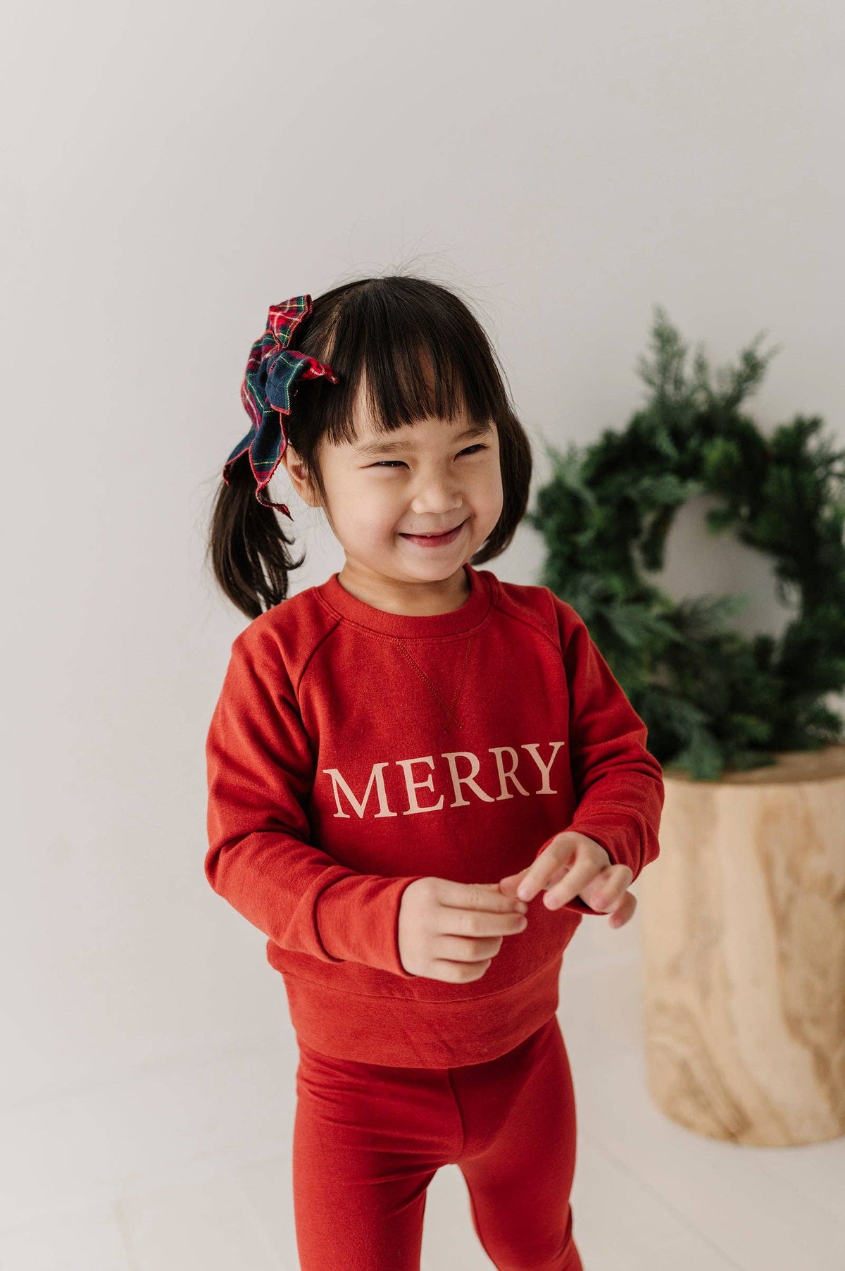 Merry in Berry Red Raglan Sweatshirt
