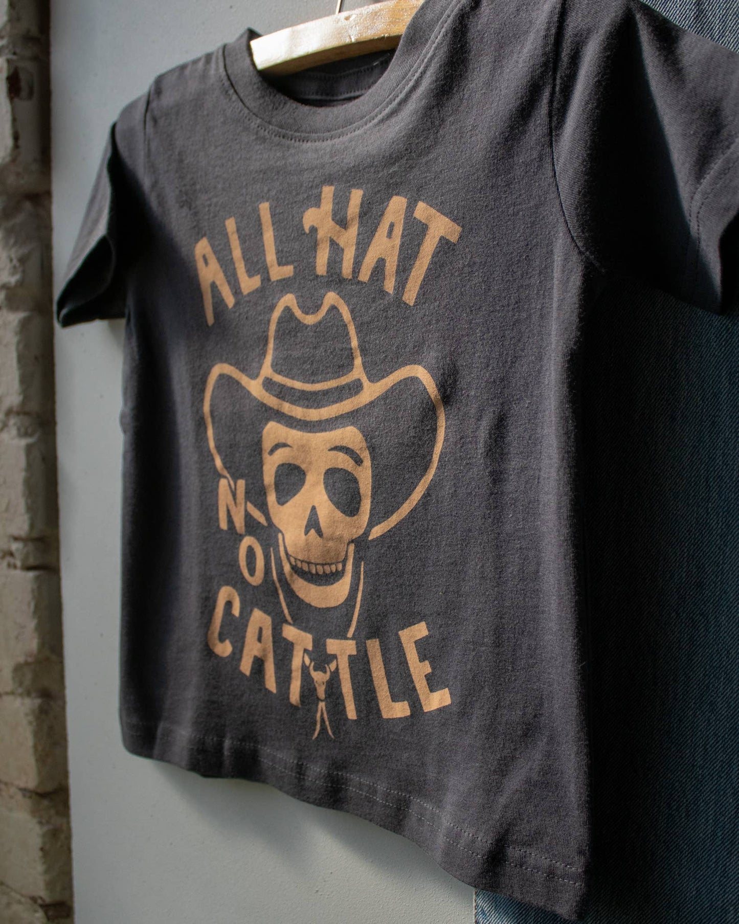 All Hat No Cattle Western Kids Tee