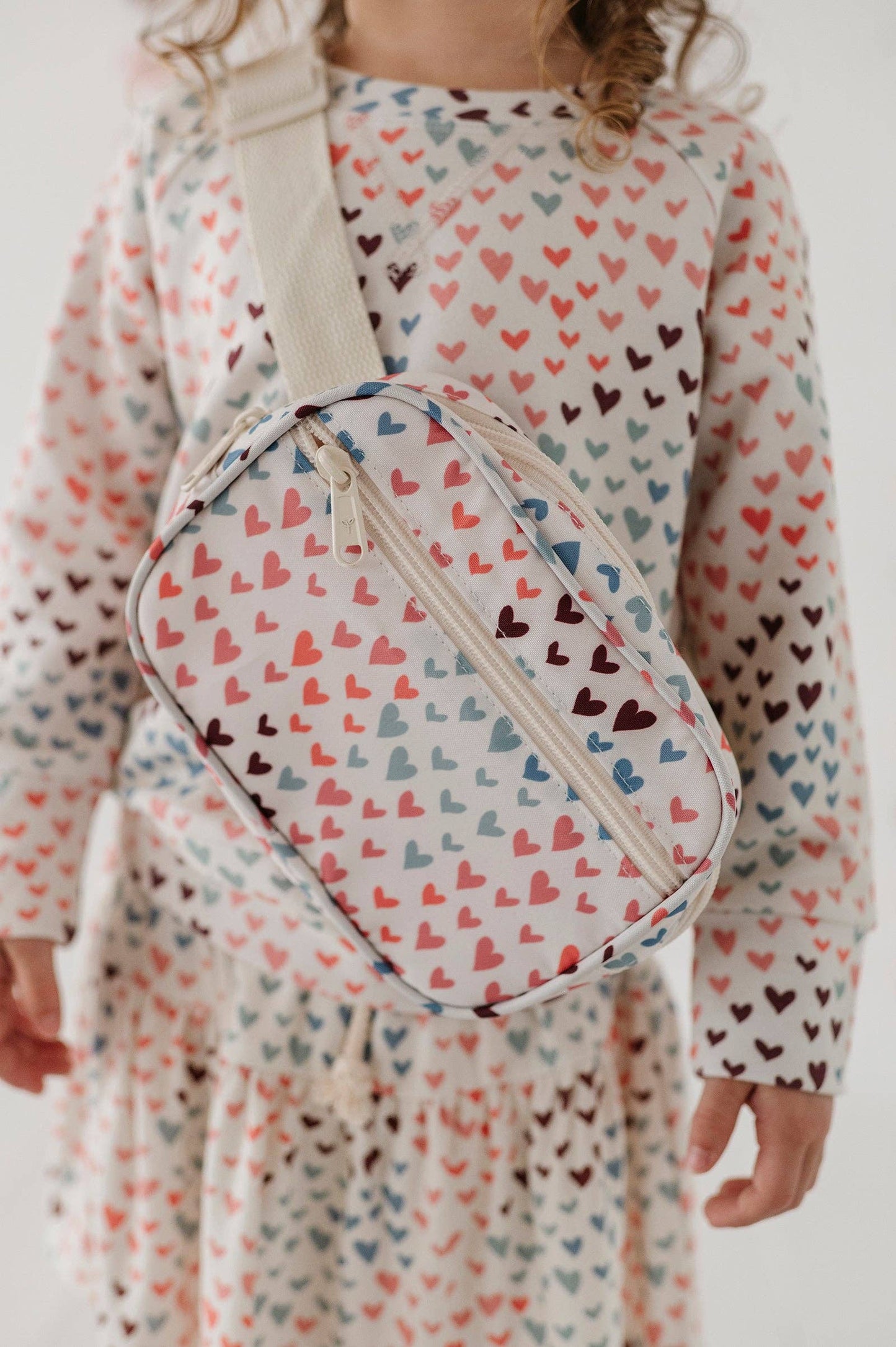 Rainbow Hearts Raglan Sweatshirt