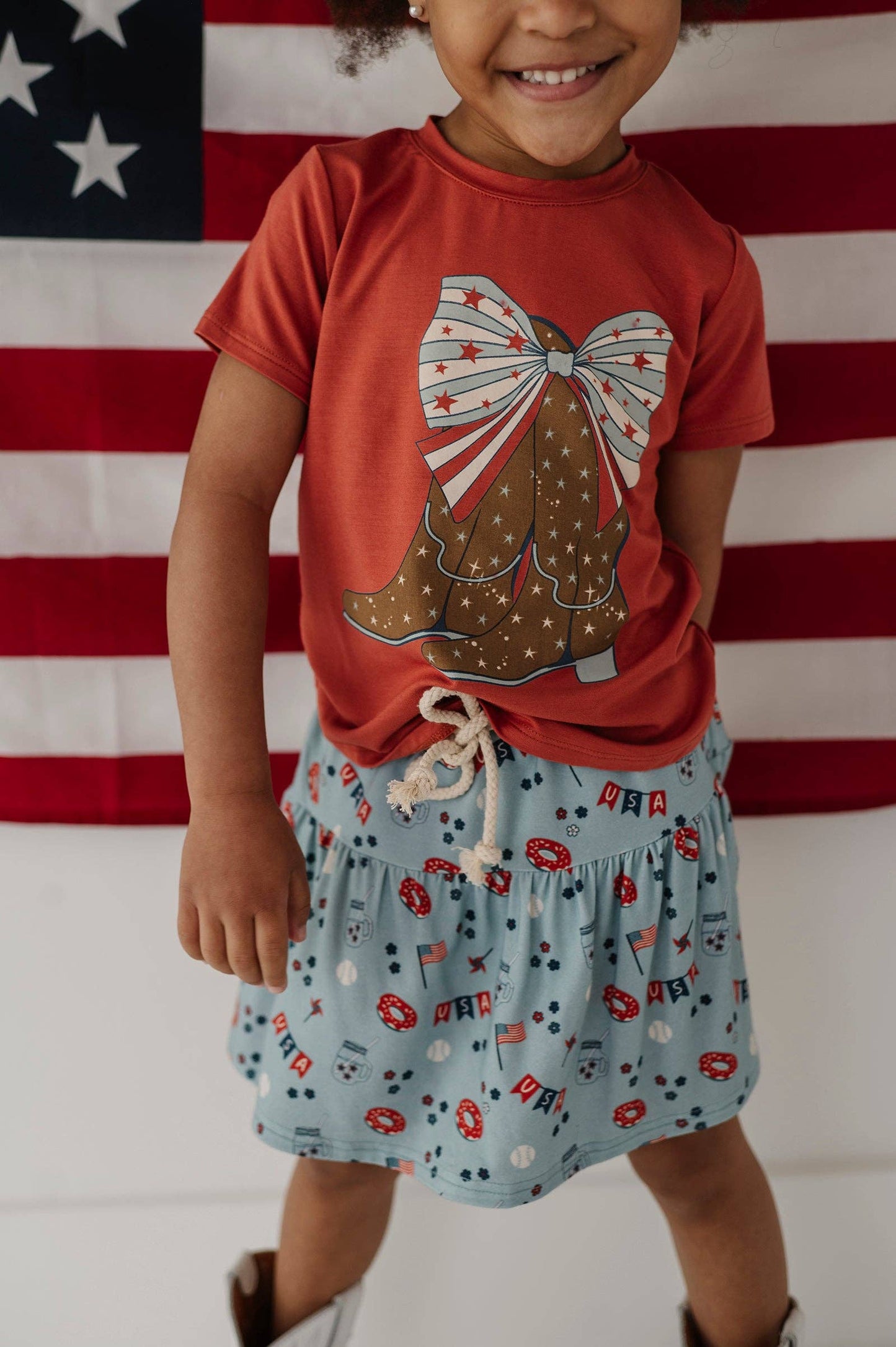 USA Summer Bamboo Skort