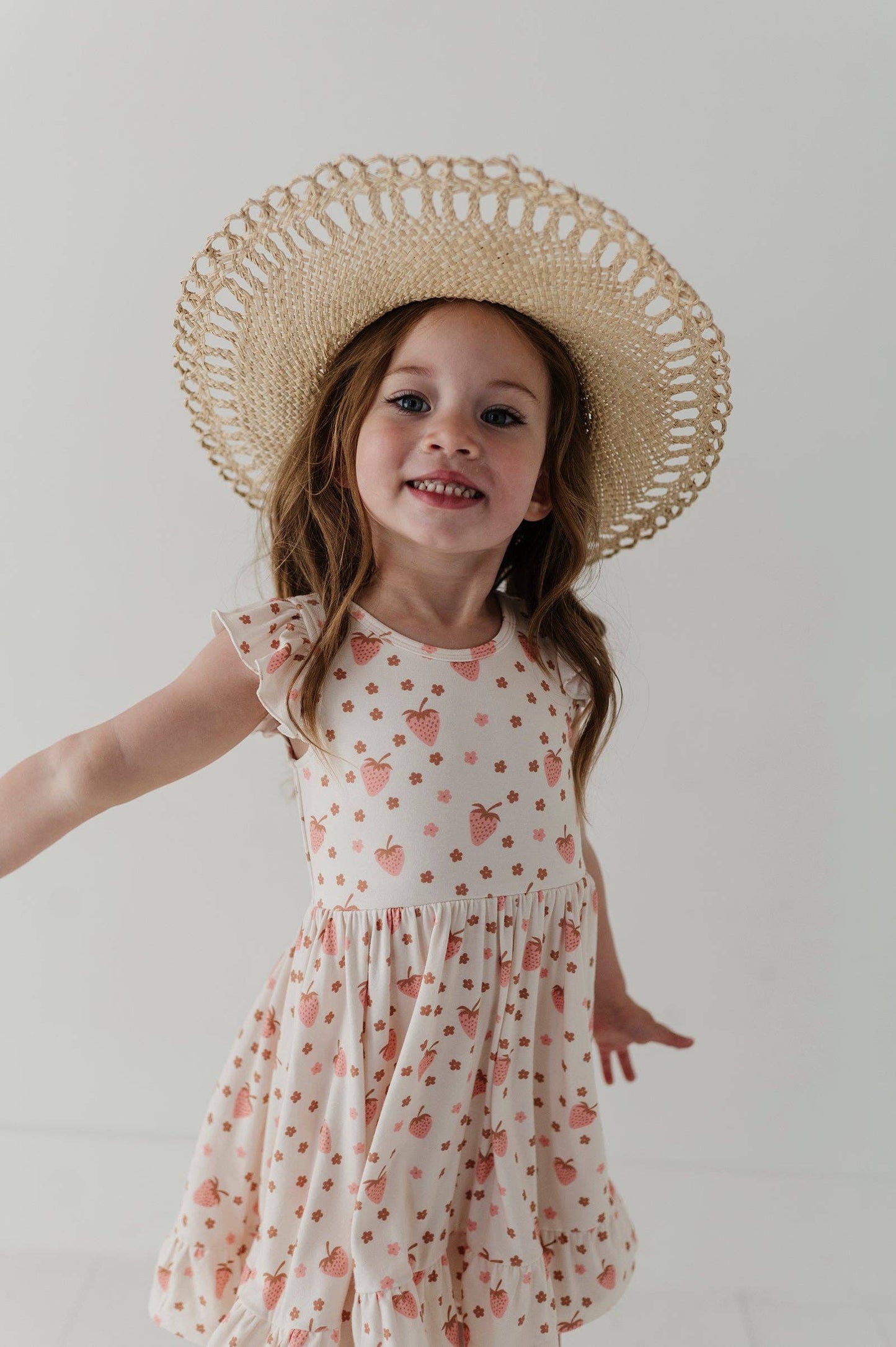 Strawberries Sleeveless Twirl Dress