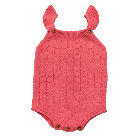 Strawberry Ice Knit Sweater Romper