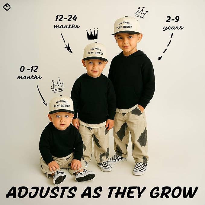 Kids Say Howdy Play Rowdy Snapback Cap