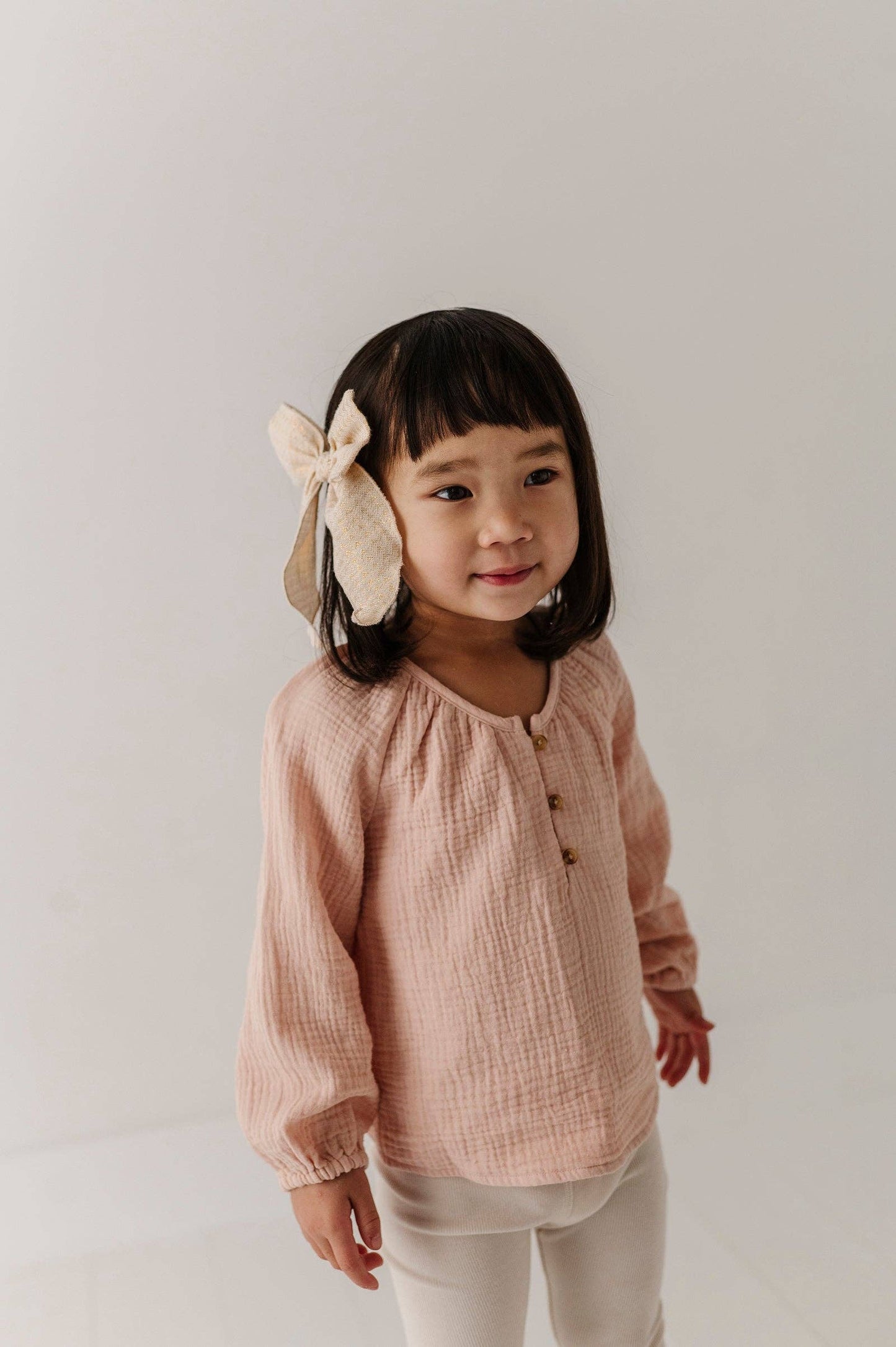 Blush Cotton Gauze Blouse