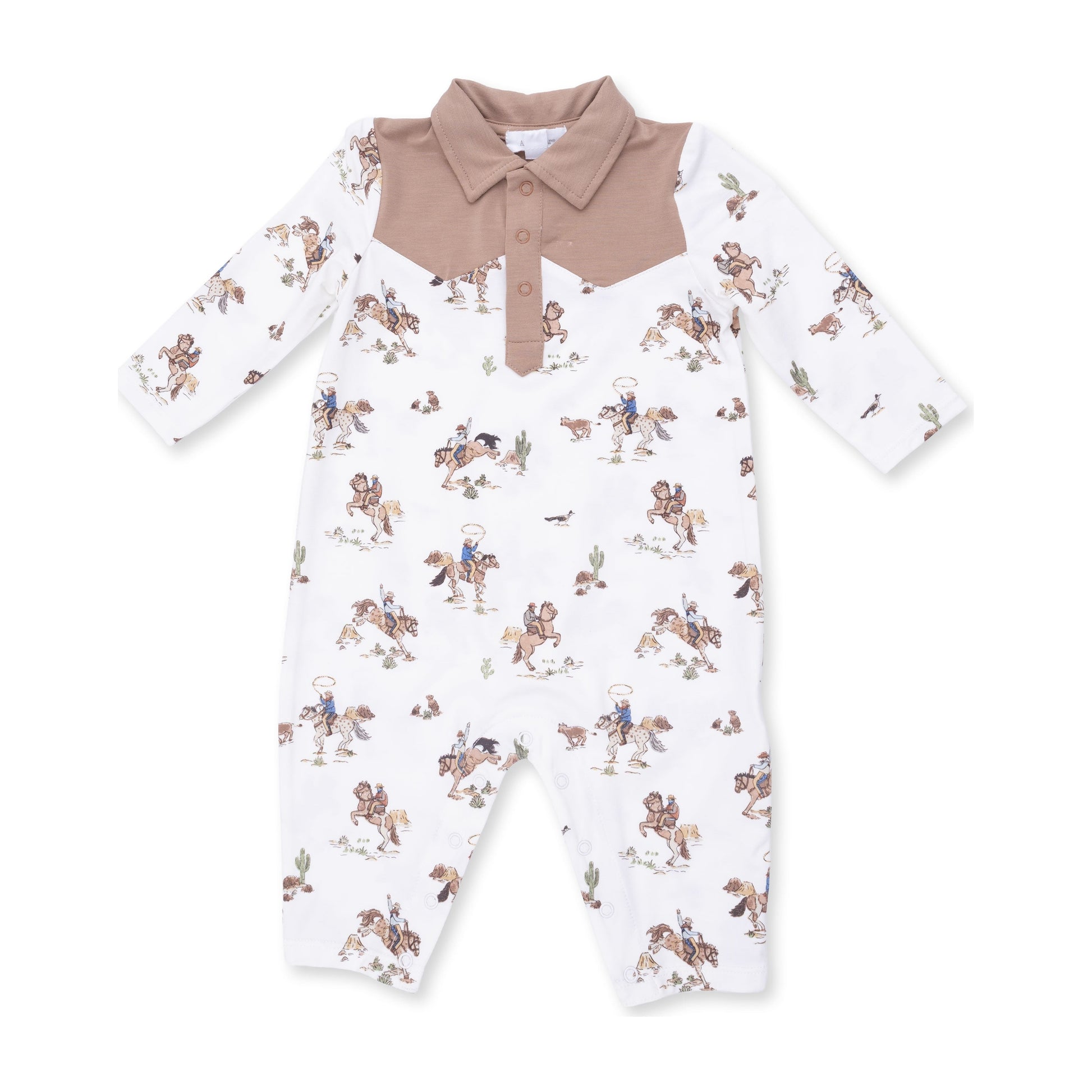Horse Wrangler Long Sleeve Cowboy Romper