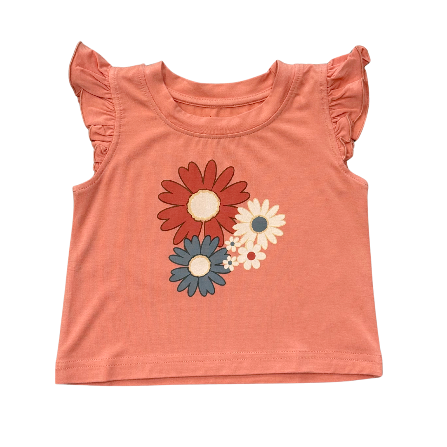 Zoey Daisy Ruffle Sleeveless Top