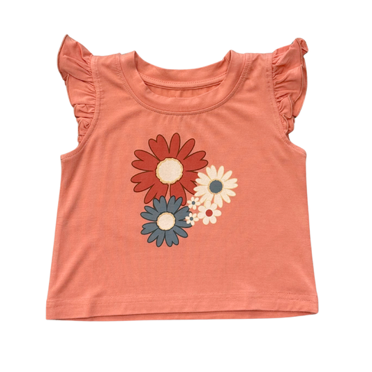 Zoey Daisy Ruffle Sleeveless Top