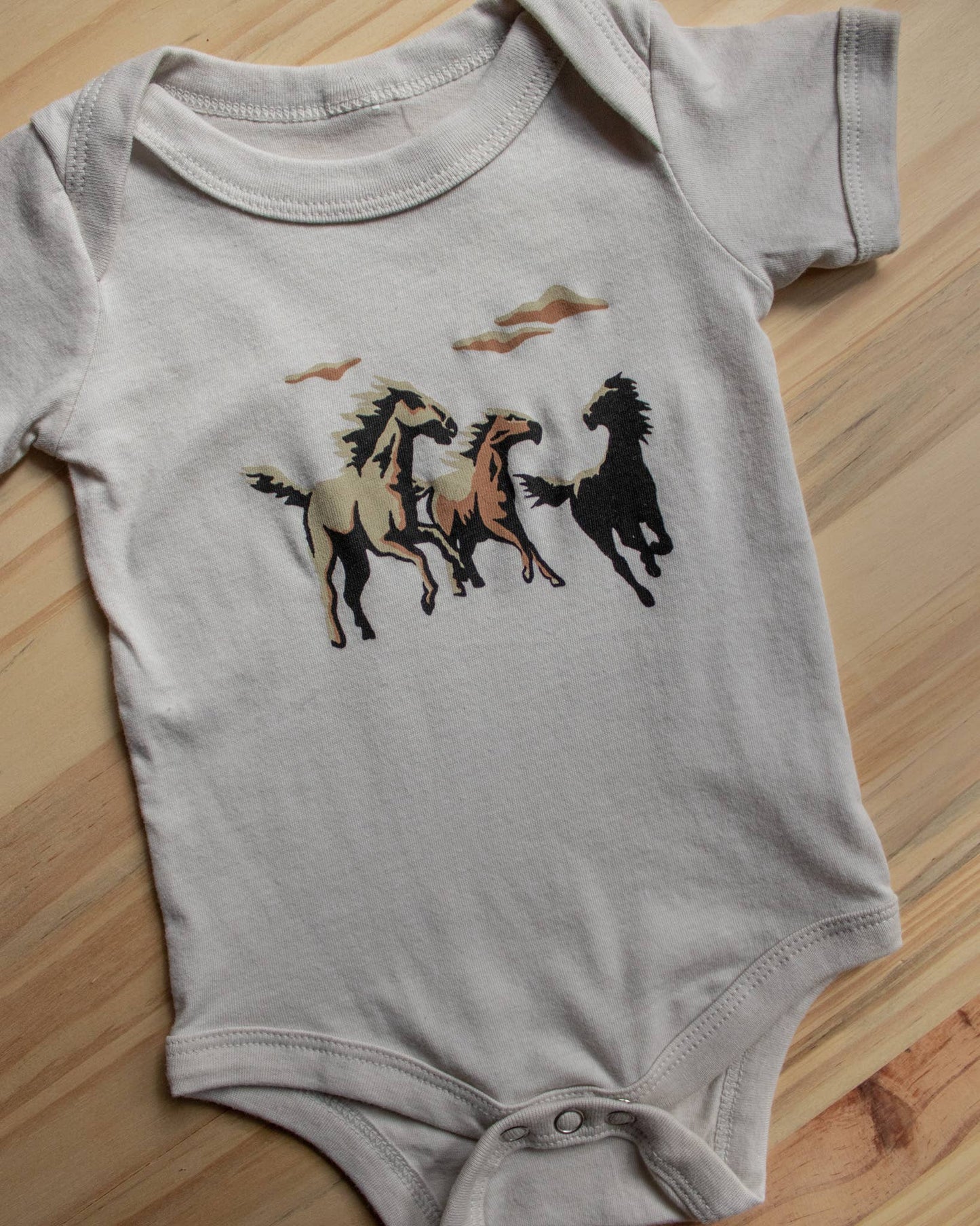 Wild Horses Western Baby Onesie