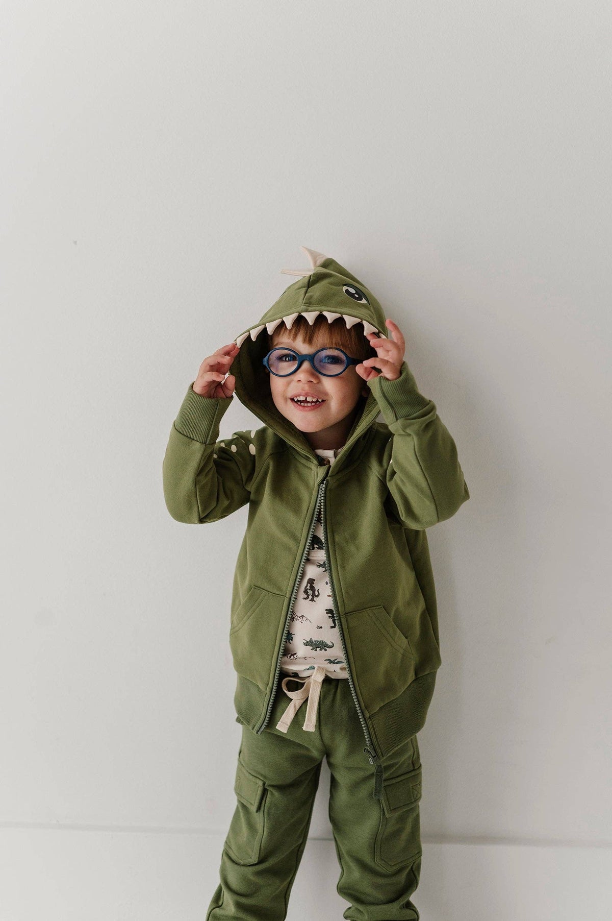 Green Dinosaur Hooded Jacket