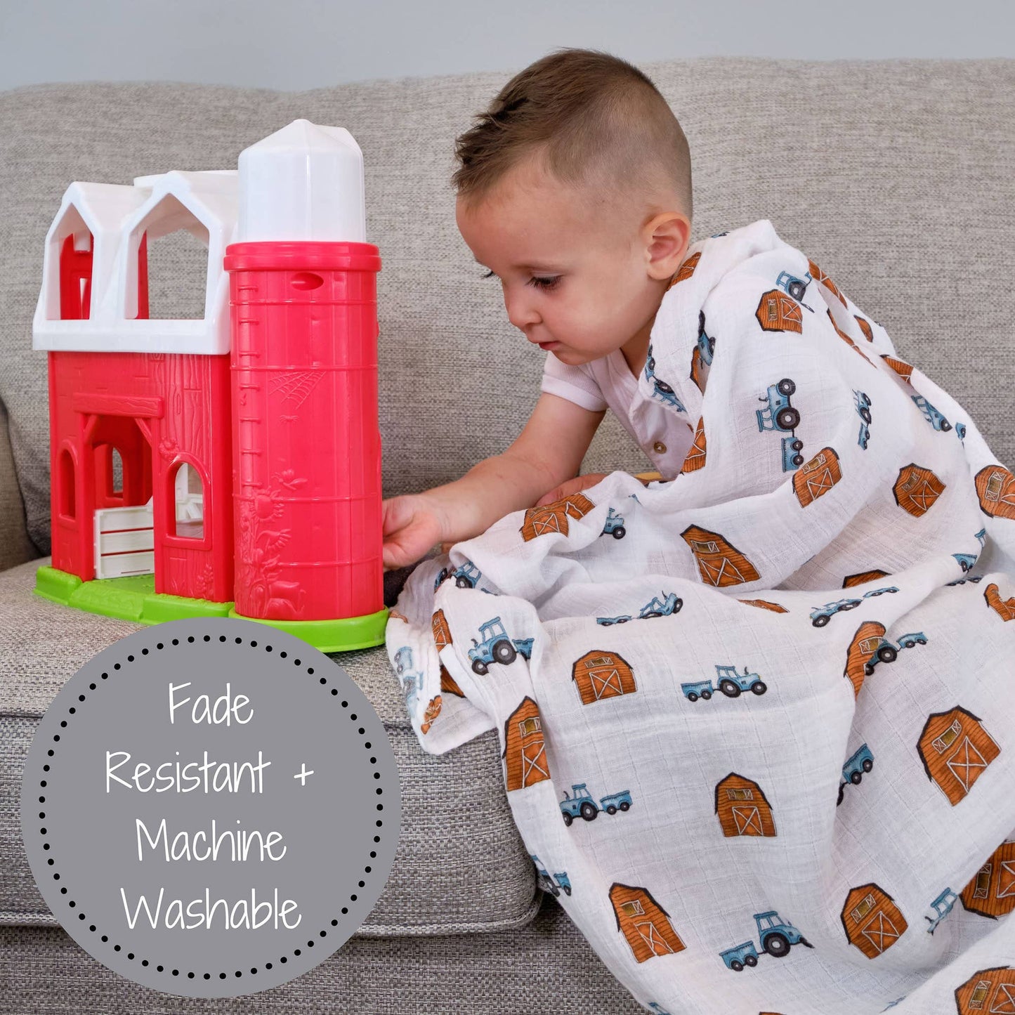 Barn Baby Muslin Swaddle Blanket