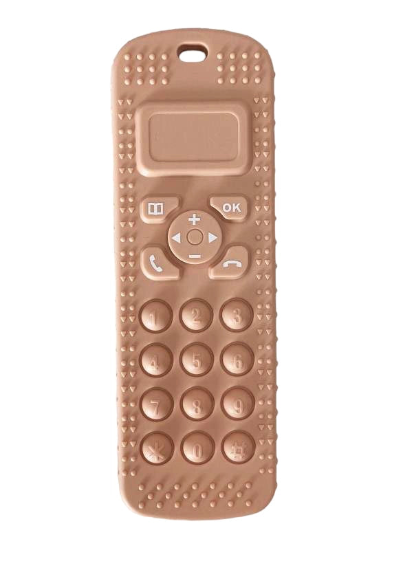 Telephone Silicone Pop-it  Teether- Peachy