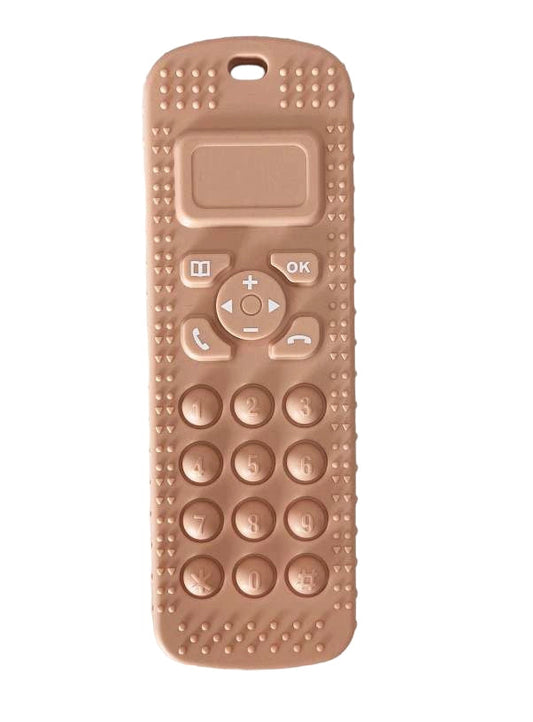 Telephone Silicone Pop-it  Teether- Peachy