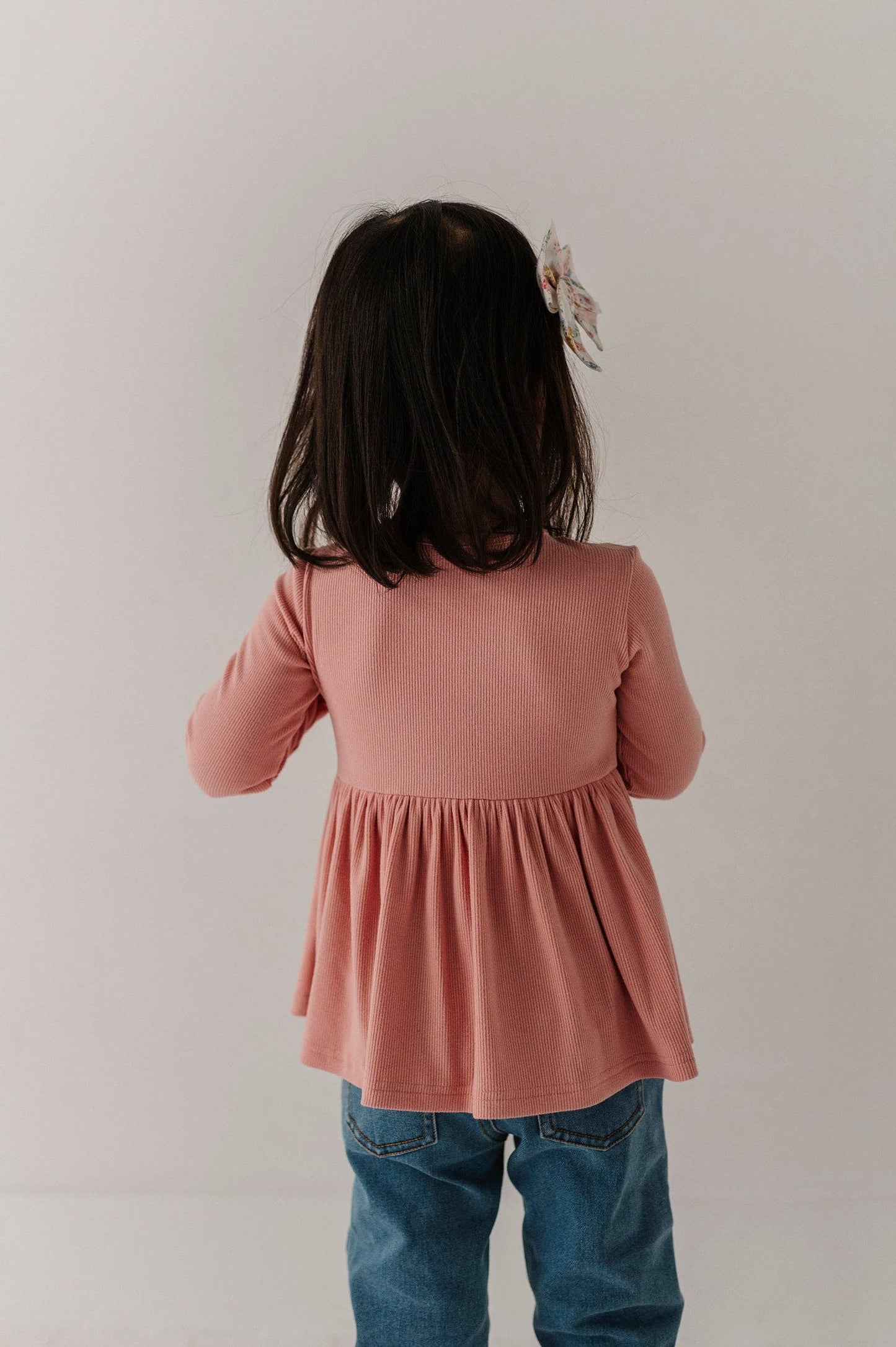 Mellow Rose Ribbed Peplum Shirt