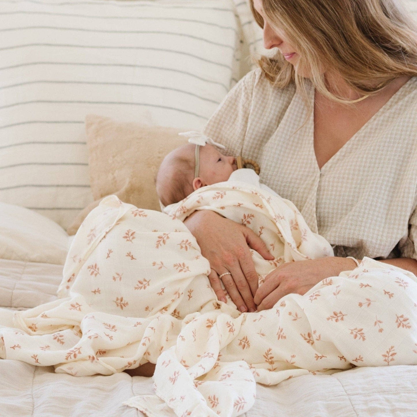 Bamboo Rayon Muslin Swaddle - Floret