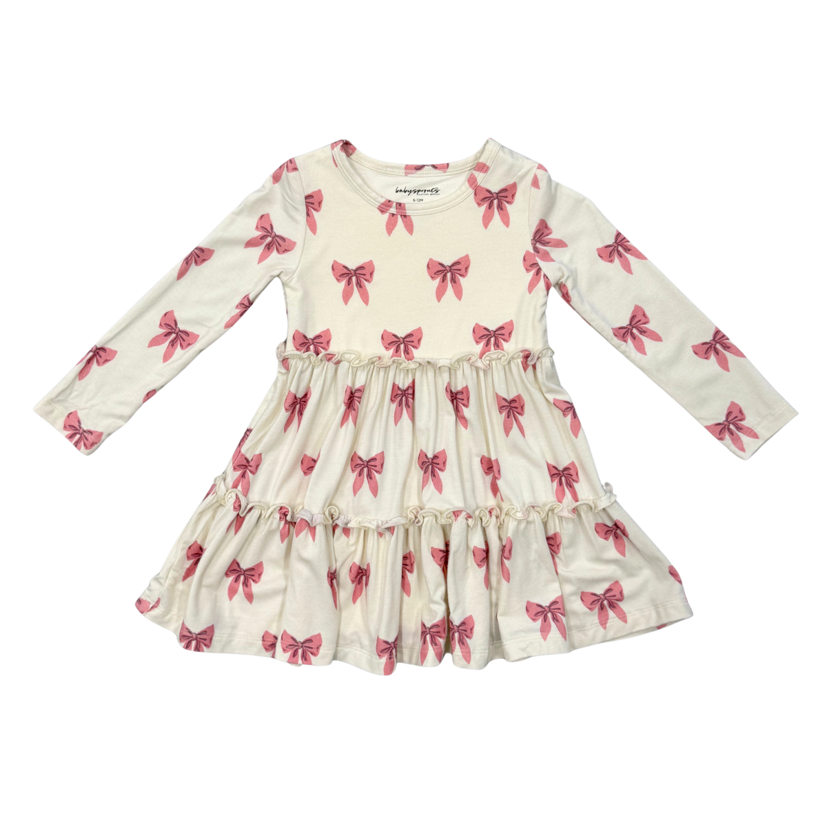 Rose Elegance Bows Double Tiered Dress