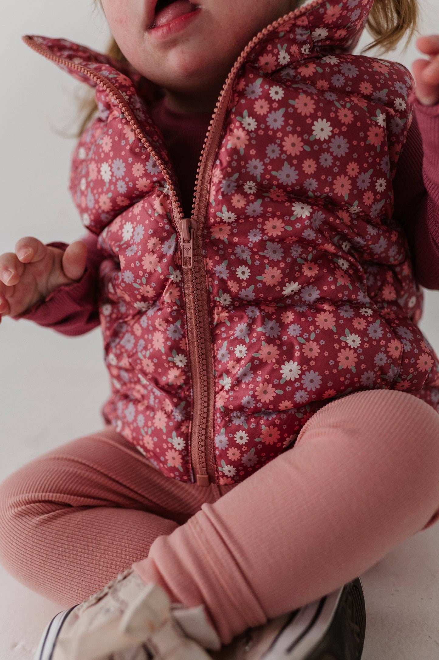 Tiny Petals Puffer Vest