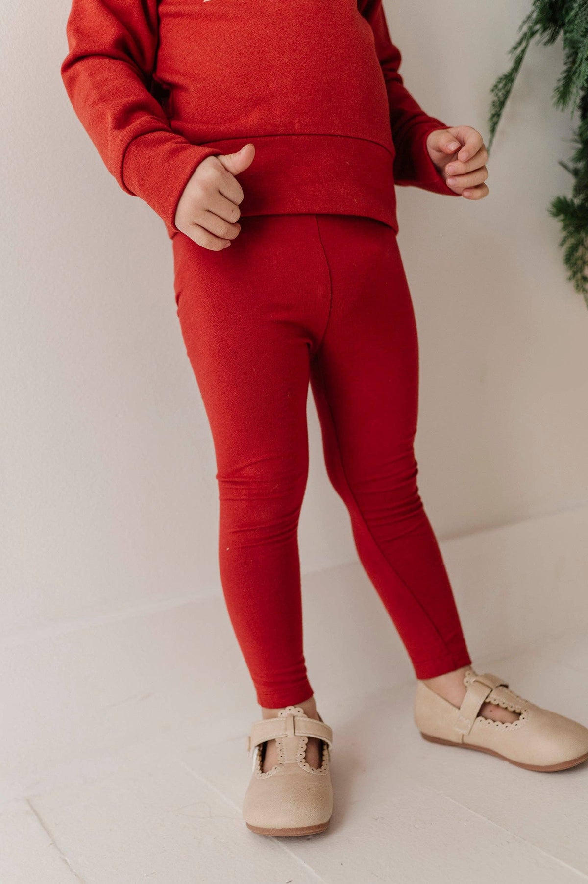 Berry Red Basic Leggings
